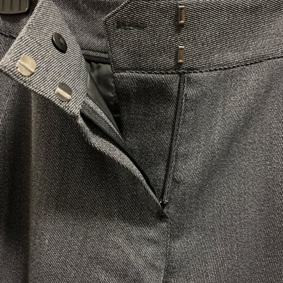 Theory Womens Wool Blend  Wide Leg Charcoal Dress Pants Size 4 - Picture 5 of 8